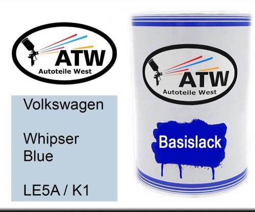 Volkswagen, Whipser Blue, LE5A / K1: 500ml Lackdose, von ATW Autoteile West.